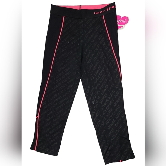 NWT Juicy Couture Sport Activewear Black Leggings with Back Pocket - Picture 6 of 6